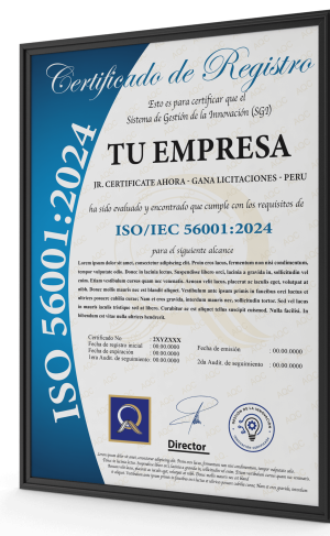 Certificado ISO 56001